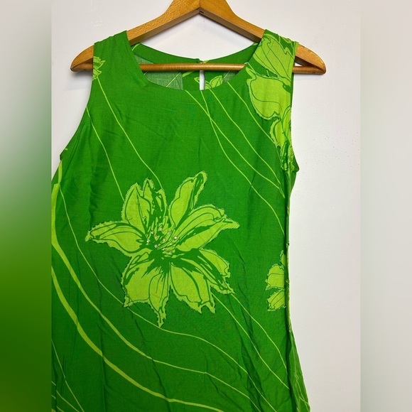 VTG Y2K R&K Originals Midi Dress Women Size 10 Beaded Sequins Floral Slits Hem - Picture 7 of 15